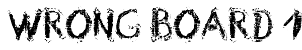 Wrong Board 1 font preview